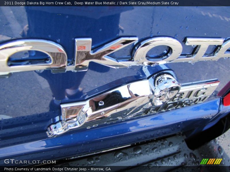 Deep Water Blue Metallic / Dark Slate Gray/Medium Slate Gray 2011 Dodge Dakota Big Horn Crew Cab