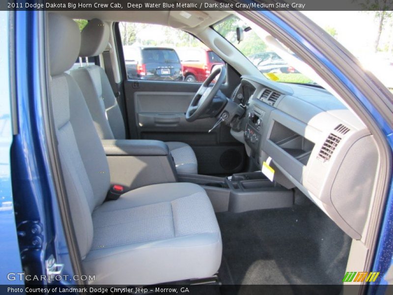 Deep Water Blue Metallic / Dark Slate Gray/Medium Slate Gray 2011 Dodge Dakota Big Horn Crew Cab