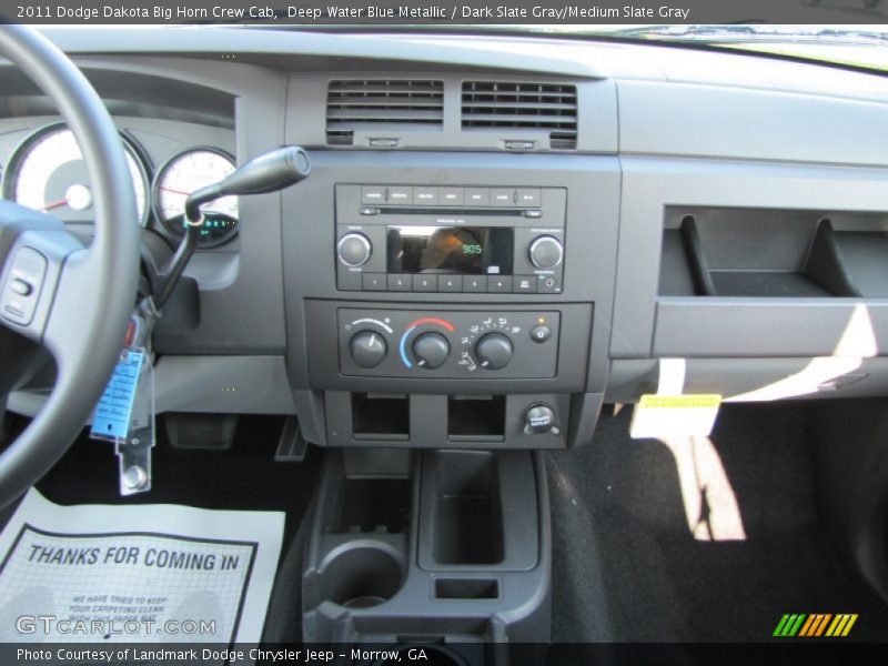 Deep Water Blue Metallic / Dark Slate Gray/Medium Slate Gray 2011 Dodge Dakota Big Horn Crew Cab