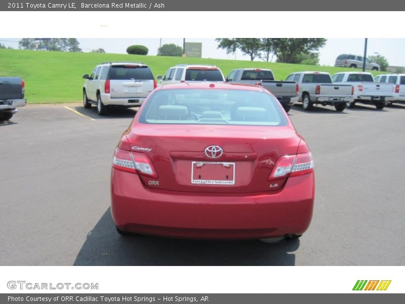 Barcelona Red Metallic / Ash 2011 Toyota Camry LE