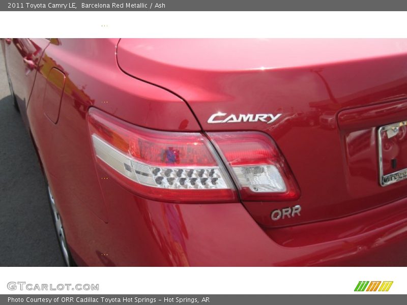 Barcelona Red Metallic / Ash 2011 Toyota Camry LE