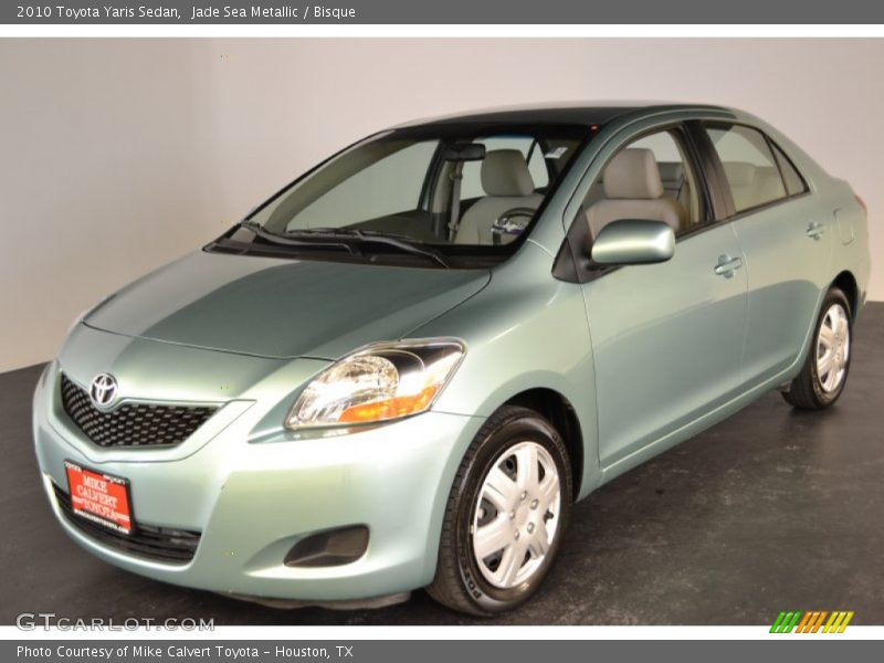 Jade Sea Metallic / Bisque 2010 Toyota Yaris Sedan