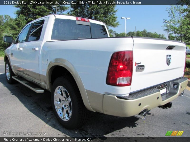 Bright White / Light Pebble Beige/Bark Brown 2011 Dodge Ram 1500 Laramie Longhorn Crew Cab