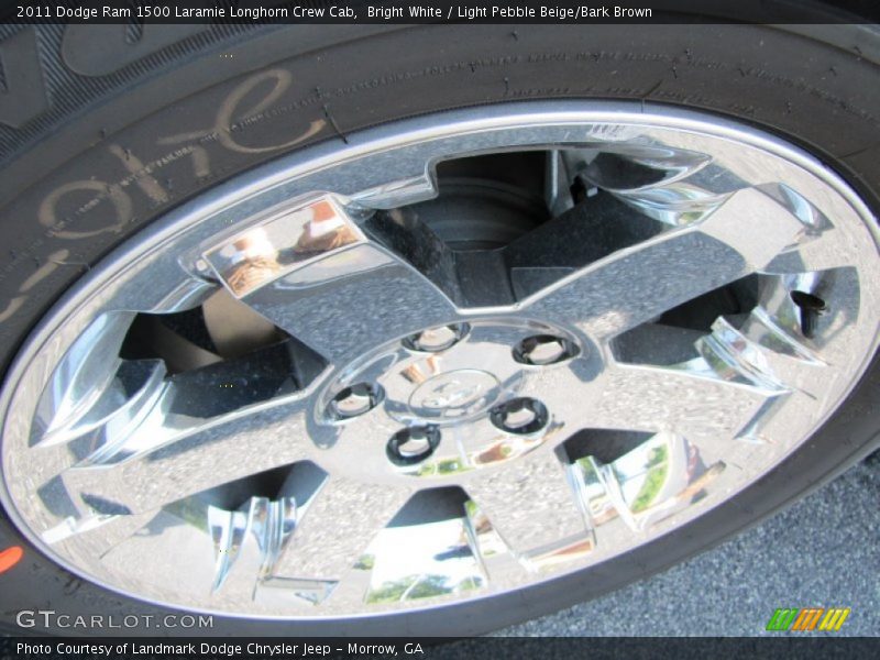 Bright White / Light Pebble Beige/Bark Brown 2011 Dodge Ram 1500 Laramie Longhorn Crew Cab