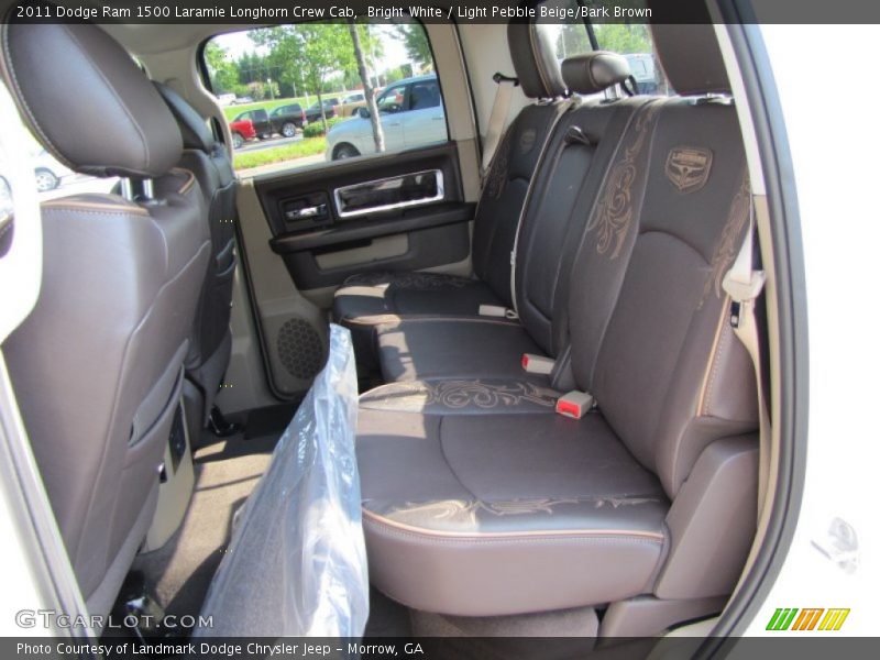 Bright White / Light Pebble Beige/Bark Brown 2011 Dodge Ram 1500 Laramie Longhorn Crew Cab
