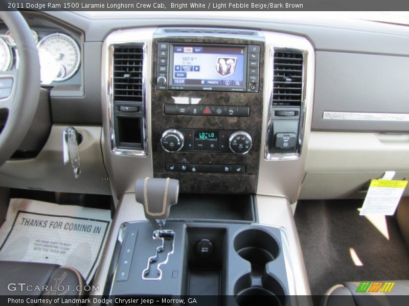 Bright White / Light Pebble Beige/Bark Brown 2011 Dodge Ram 1500 Laramie Longhorn Crew Cab