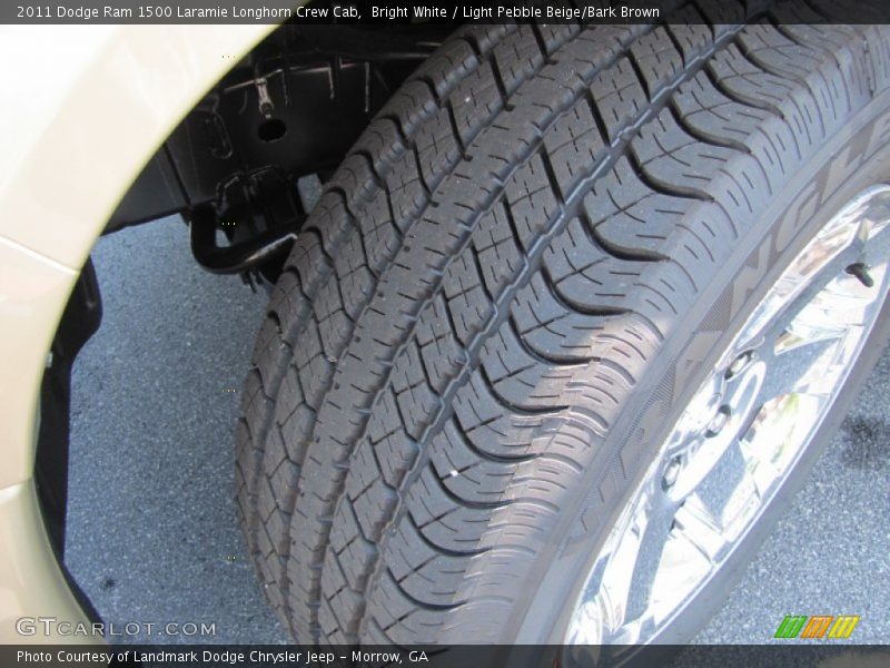Bright White / Light Pebble Beige/Bark Brown 2011 Dodge Ram 1500 Laramie Longhorn Crew Cab