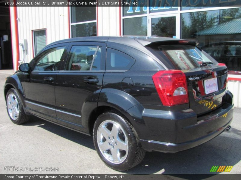 Brilliant Black Crystal Pearl / Dark Slate Gray/Red 2009 Dodge Caliber R/T
