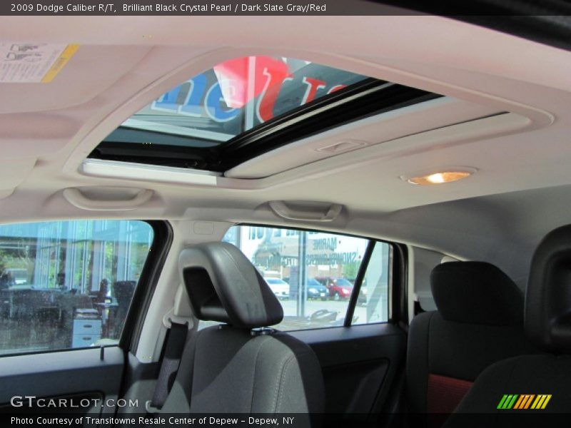 Brilliant Black Crystal Pearl / Dark Slate Gray/Red 2009 Dodge Caliber R/T