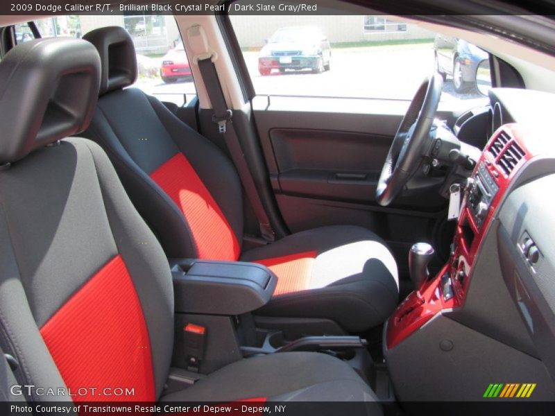 Brilliant Black Crystal Pearl / Dark Slate Gray/Red 2009 Dodge Caliber R/T