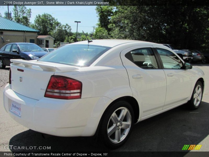 Stone White / Dark Khaki/Light Graystone 2008 Dodge Avenger SXT