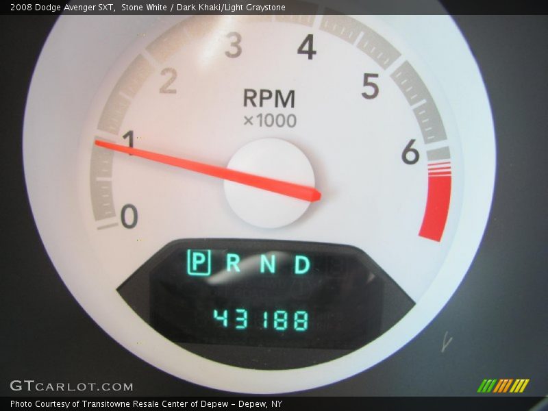 Stone White / Dark Khaki/Light Graystone 2008 Dodge Avenger SXT