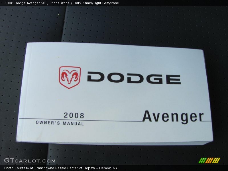 Stone White / Dark Khaki/Light Graystone 2008 Dodge Avenger SXT