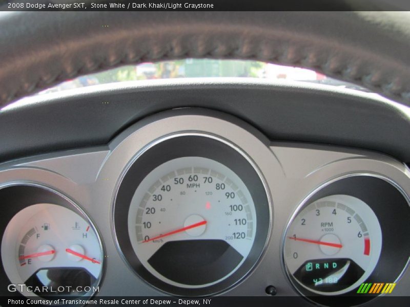 Stone White / Dark Khaki/Light Graystone 2008 Dodge Avenger SXT