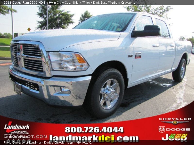 Bright White / Dark Slate/Medium Graystone 2011 Dodge Ram 2500 HD Big Horn Crew Cab