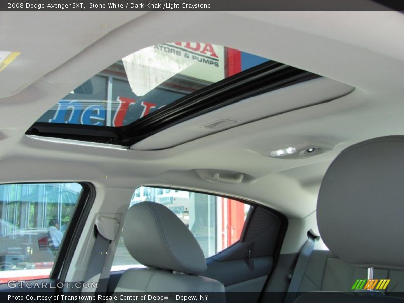 Stone White / Dark Khaki/Light Graystone 2008 Dodge Avenger SXT
