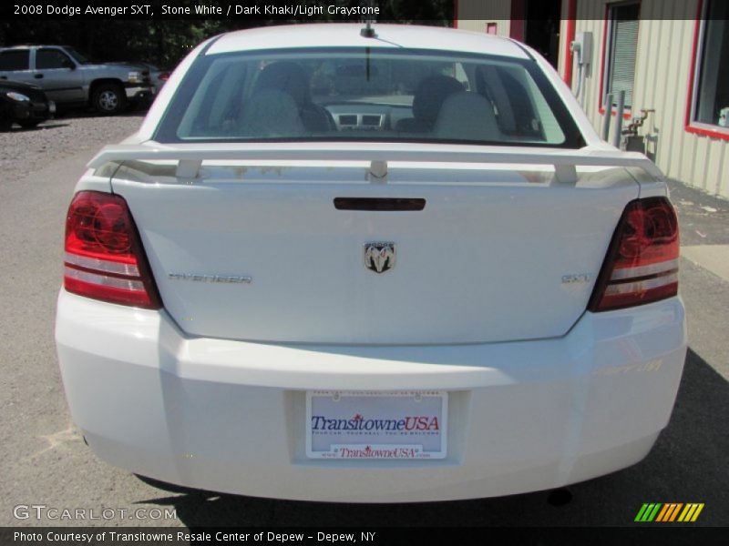 Stone White / Dark Khaki/Light Graystone 2008 Dodge Avenger SXT