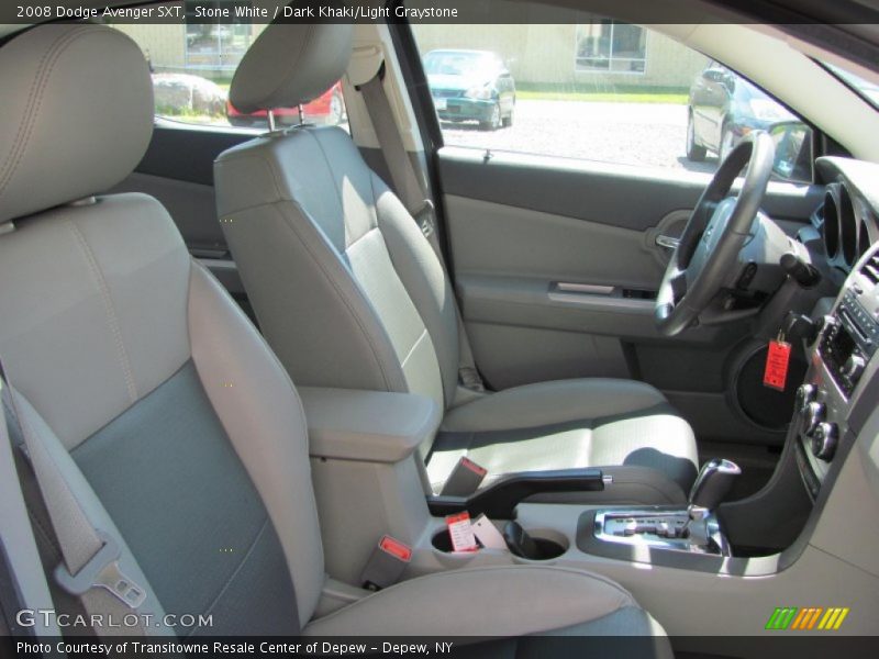 Stone White / Dark Khaki/Light Graystone 2008 Dodge Avenger SXT