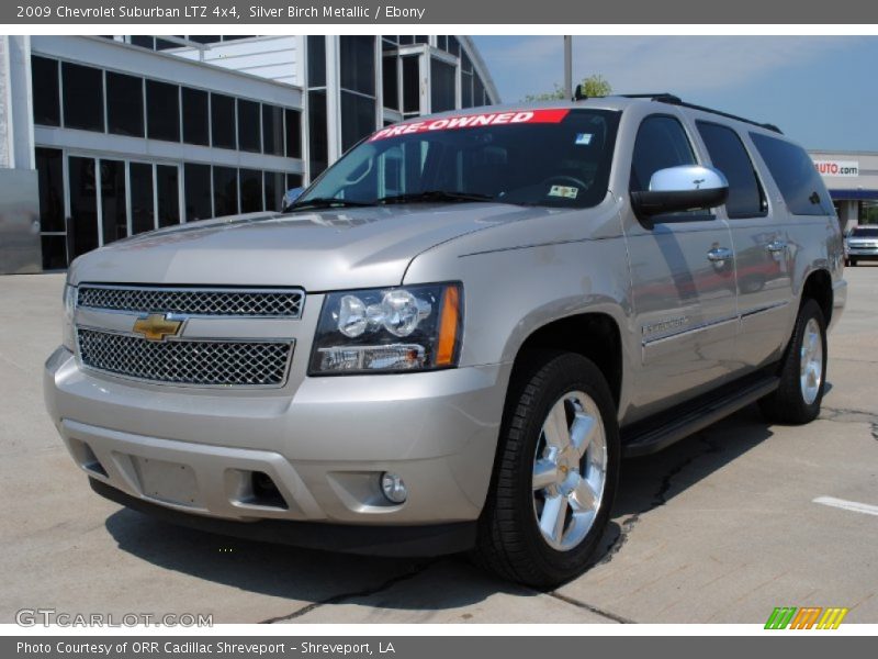 Silver Birch Metallic / Ebony 2009 Chevrolet Suburban LTZ 4x4