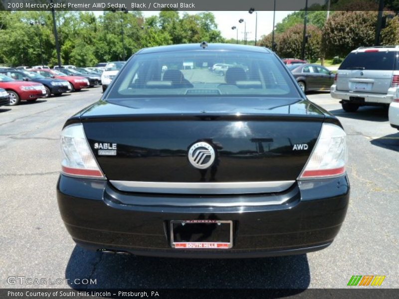 Black / Charcoal Black 2008 Mercury Sable Premier AWD Sedan