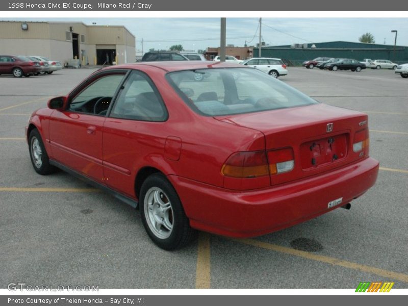 Milano Red / Gray 1998 Honda Civic EX Coupe