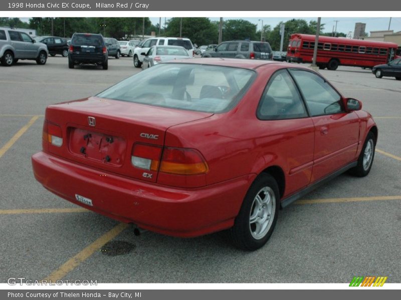 Milano Red / Gray 1998 Honda Civic EX Coupe