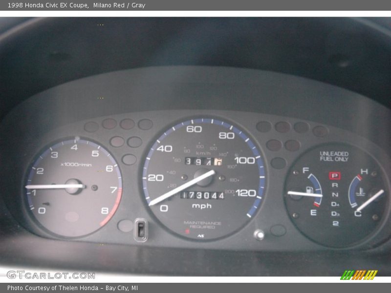  1998 Civic EX Coupe EX Coupe Gauges