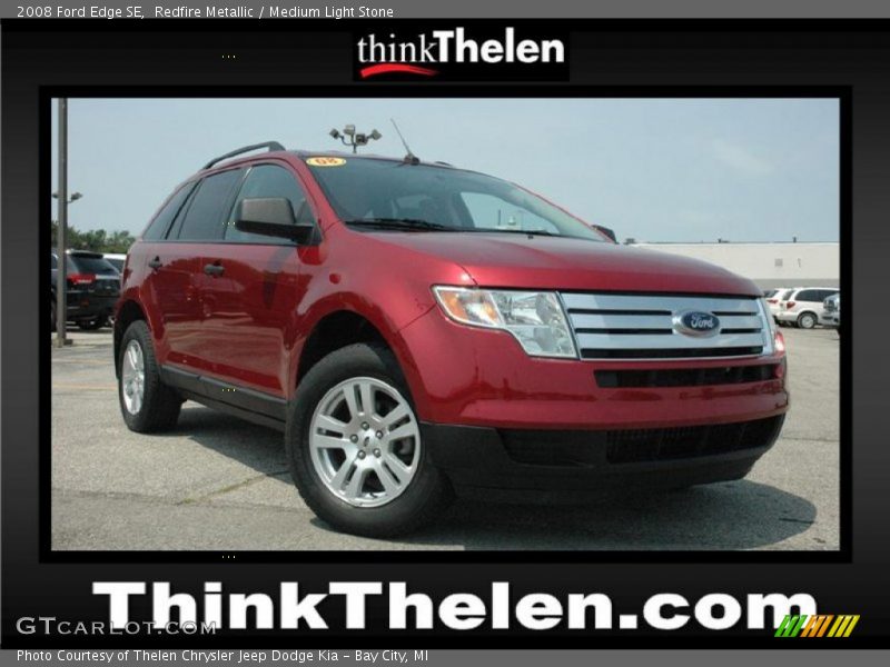 Redfire Metallic / Medium Light Stone 2008 Ford Edge SE