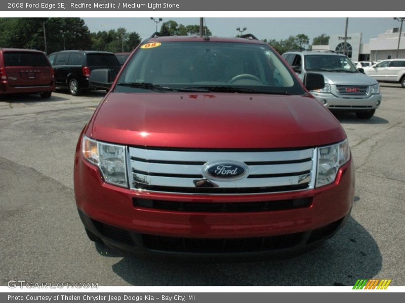 Redfire Metallic / Medium Light Stone 2008 Ford Edge SE