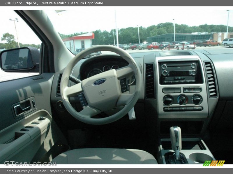 Redfire Metallic / Medium Light Stone 2008 Ford Edge SE