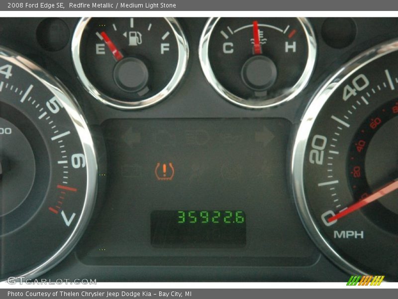 Redfire Metallic / Medium Light Stone 2008 Ford Edge SE