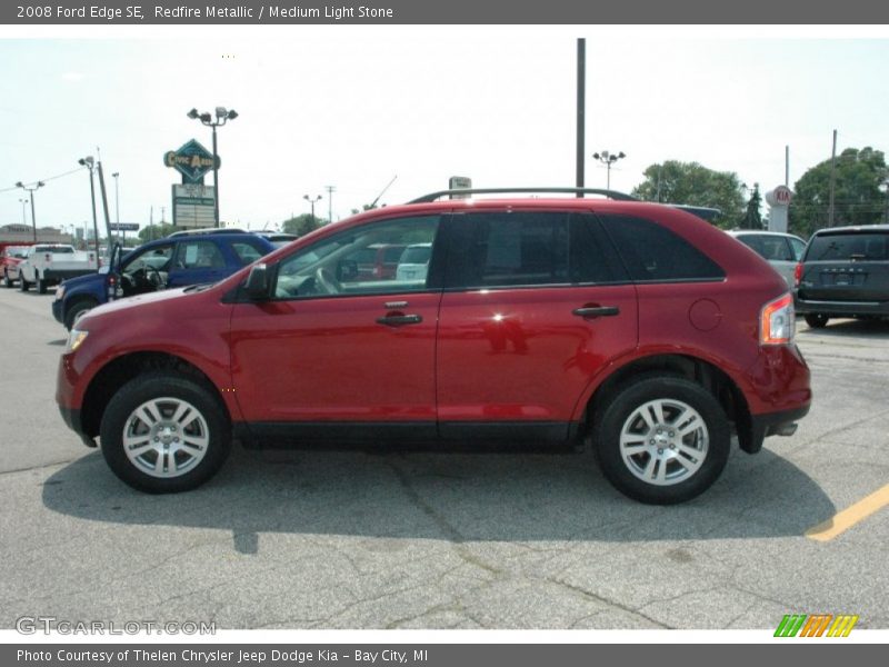 Redfire Metallic / Medium Light Stone 2008 Ford Edge SE