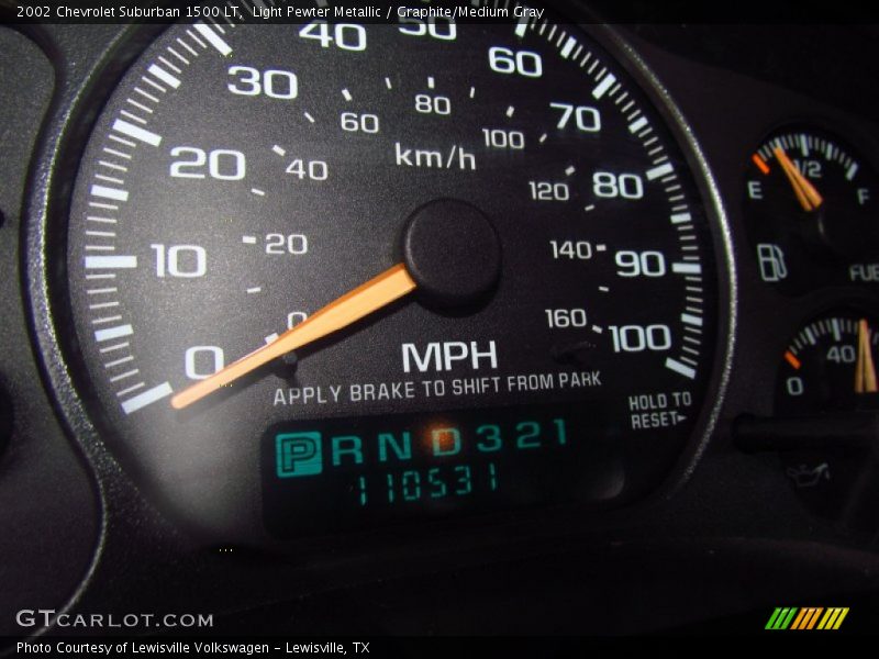 Light Pewter Metallic / Graphite/Medium Gray 2002 Chevrolet Suburban 1500 LT