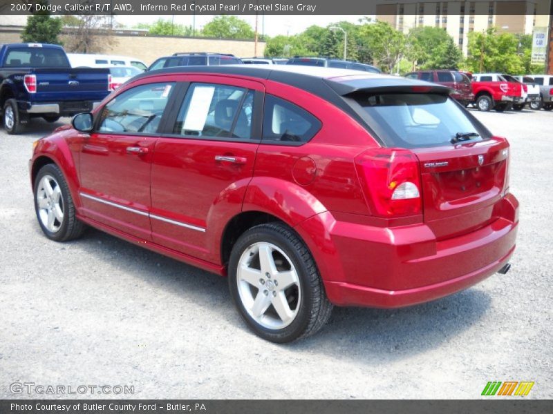 Inferno Red Crystal Pearl / Pastel Slate Gray 2007 Dodge Caliber R/T AWD