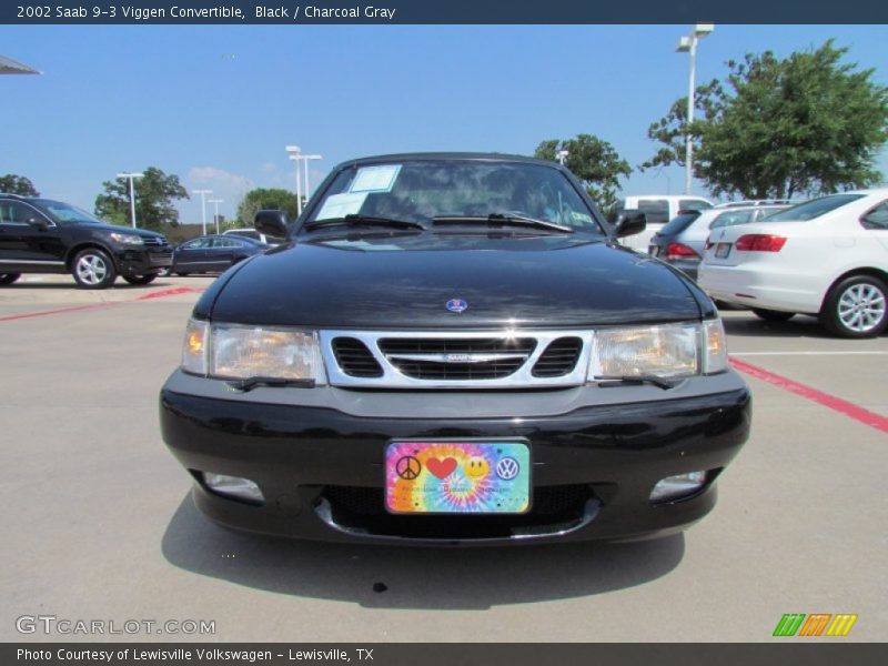 Black / Charcoal Gray 2002 Saab 9-3 Viggen Convertible