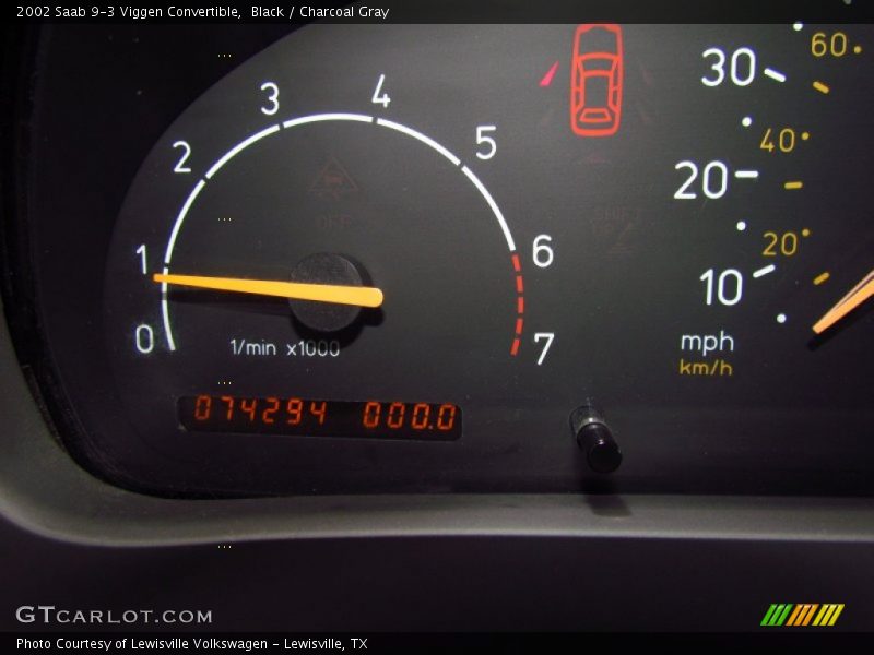 Black / Charcoal Gray 2002 Saab 9-3 Viggen Convertible