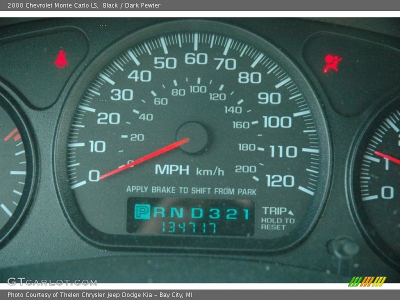 Black / Dark Pewter 2000 Chevrolet Monte Carlo LS