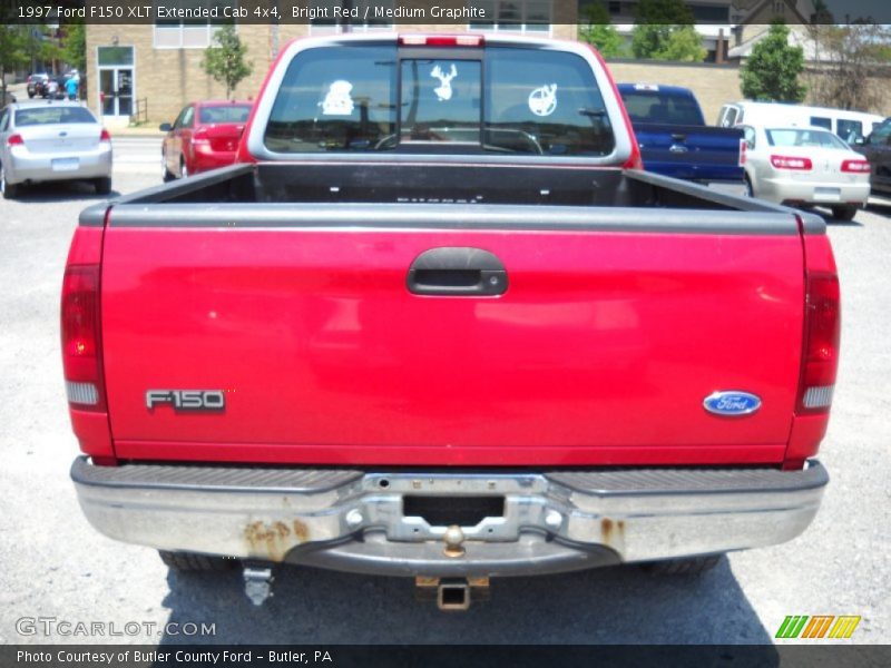 Bright Red / Medium Graphite 1997 Ford F150 XLT Extended Cab 4x4