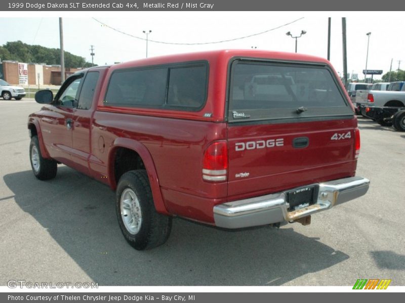 Metallic Red / Mist Gray 1999 Dodge Dakota SLT Extended Cab 4x4
