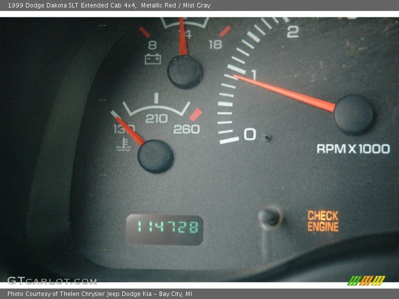 Metallic Red / Mist Gray 1999 Dodge Dakota SLT Extended Cab 4x4