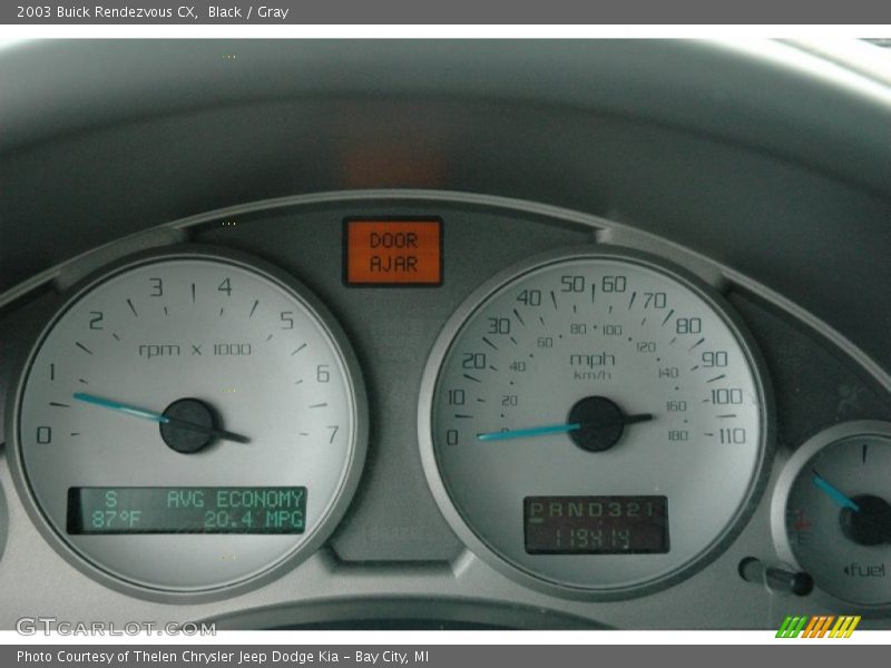 Black / Gray 2003 Buick Rendezvous CX