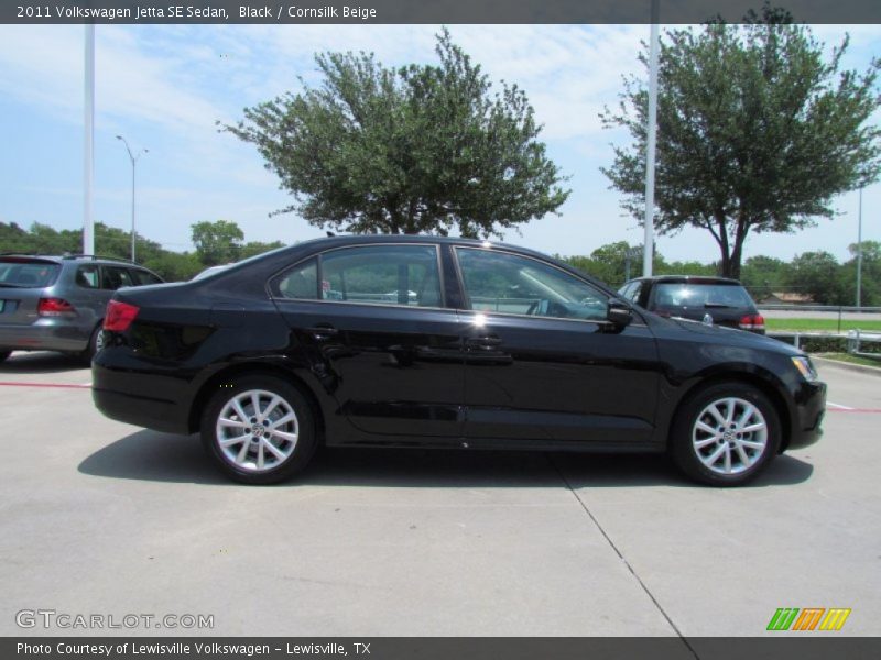 Black / Cornsilk Beige 2011 Volkswagen Jetta SE Sedan