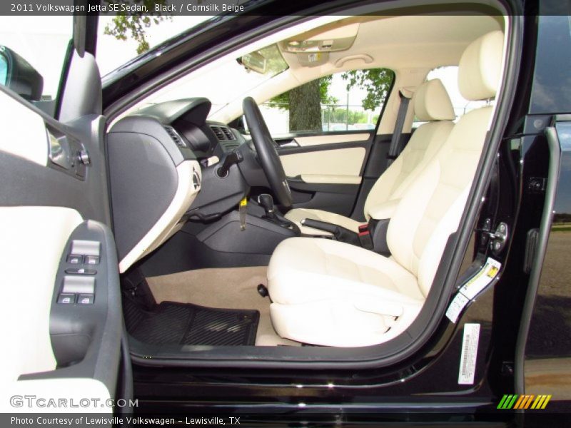 Black / Cornsilk Beige 2011 Volkswagen Jetta SE Sedan