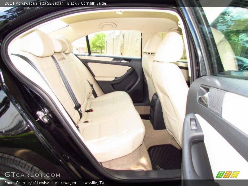 Black / Cornsilk Beige 2011 Volkswagen Jetta SE Sedan