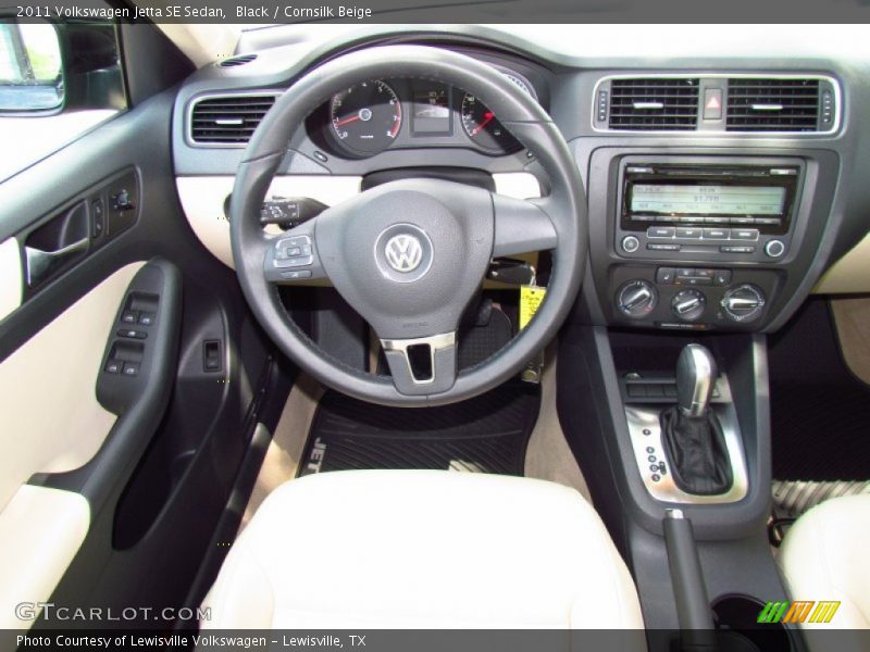Black / Cornsilk Beige 2011 Volkswagen Jetta SE Sedan