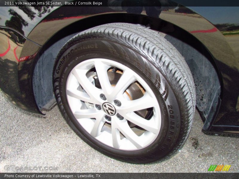 Black / Cornsilk Beige 2011 Volkswagen Jetta SE Sedan