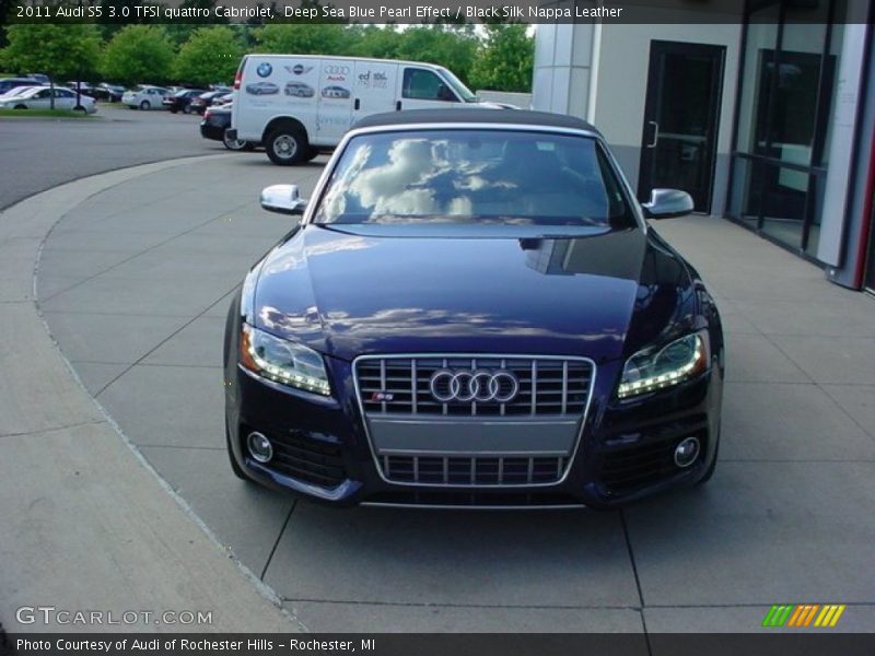 Deep Sea Blue Pearl Effect / Black Silk Nappa Leather 2011 Audi S5 3.0 TFSI quattro Cabriolet