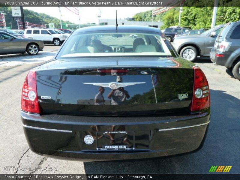Brilliant Black Crystal Pearl / Dark Khaki/Light Graystone 2008 Chrysler 300 Touring AWD