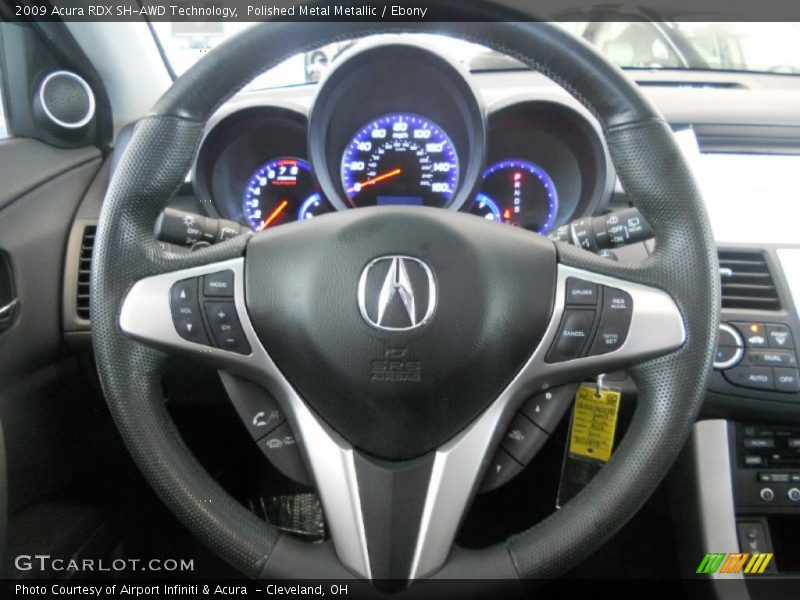 Polished Metal Metallic / Ebony 2009 Acura RDX SH-AWD Technology