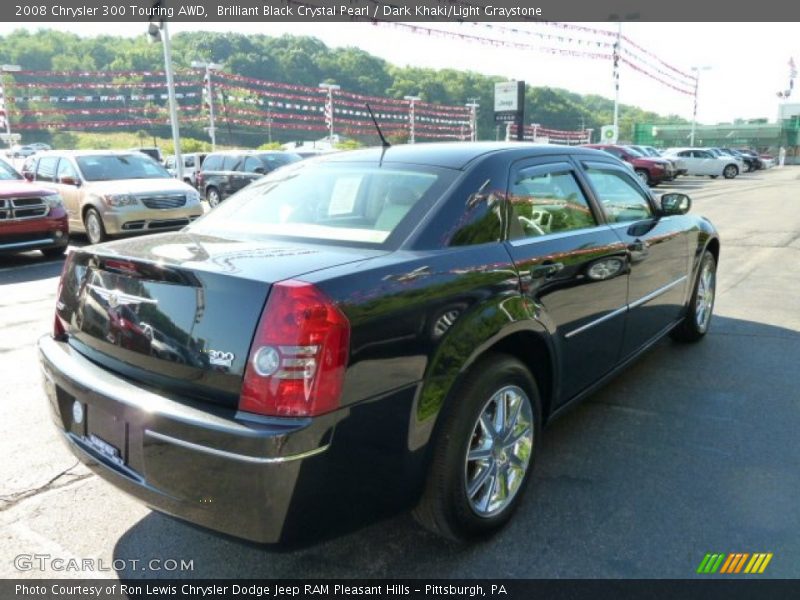 Brilliant Black Crystal Pearl / Dark Khaki/Light Graystone 2008 Chrysler 300 Touring AWD